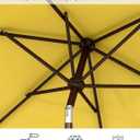 6.5x10FT Patio Umbrella, Outdoor Umbrella with Push Button Tilt and Crank, 8 Sturdy Ribs, UV Protection & Waterproof Market Umbrella for Pool, Backyard, Beach,Deck (Yellow)