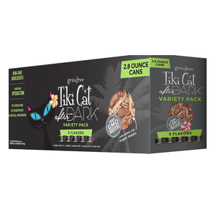Tiki Cat After Dark Wet Cat Food, Variety Pack, 2.8 oz. Cans (12 Count)
High Protein with Organ Meat for Muscle Support, Grain-free, Supports Hydration, Non-GMO Ingredients, For All Life Stages