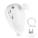 Baby Bath Shower Head Shark Bath Sprayer for Kids with Soft Silicone Brush, with 1.5m PVC Shower Hose and Hand Shower Holder White Color