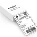 MUNBYN 4"x6" Direct Thermal Shipping Labels, Commercial Grade Permanent Adhesive Fanfold Mailing Postage Label Paper for Thermal Printers and Packages, 220 Sheets per Stack (White)