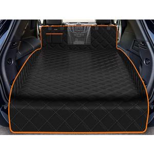 iBuddy Dog Cargo Liner for Large SUV, Waterproof Dog Cargo Cover with Bumper Flap Protection Durable Car Trunk Mat for Pets Keep Your Vehicle Trunk Clean Universal Fit X-Lager SUV Car Seat Cover (BLACK)