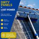 30FT Reach Solar Panel Cleaning Kit with 5-24FT Extendable Water Fed Pole, 20" Solar Panel Brush, Window Squeegee, Cobweb Duster & Soap Dispenser Solar Panel Washing Kit for PV, Ceilings & Gutters