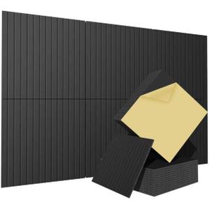 6 Pack Peel and Stick Acoustic Wall Panels, 72"×48 Coverage