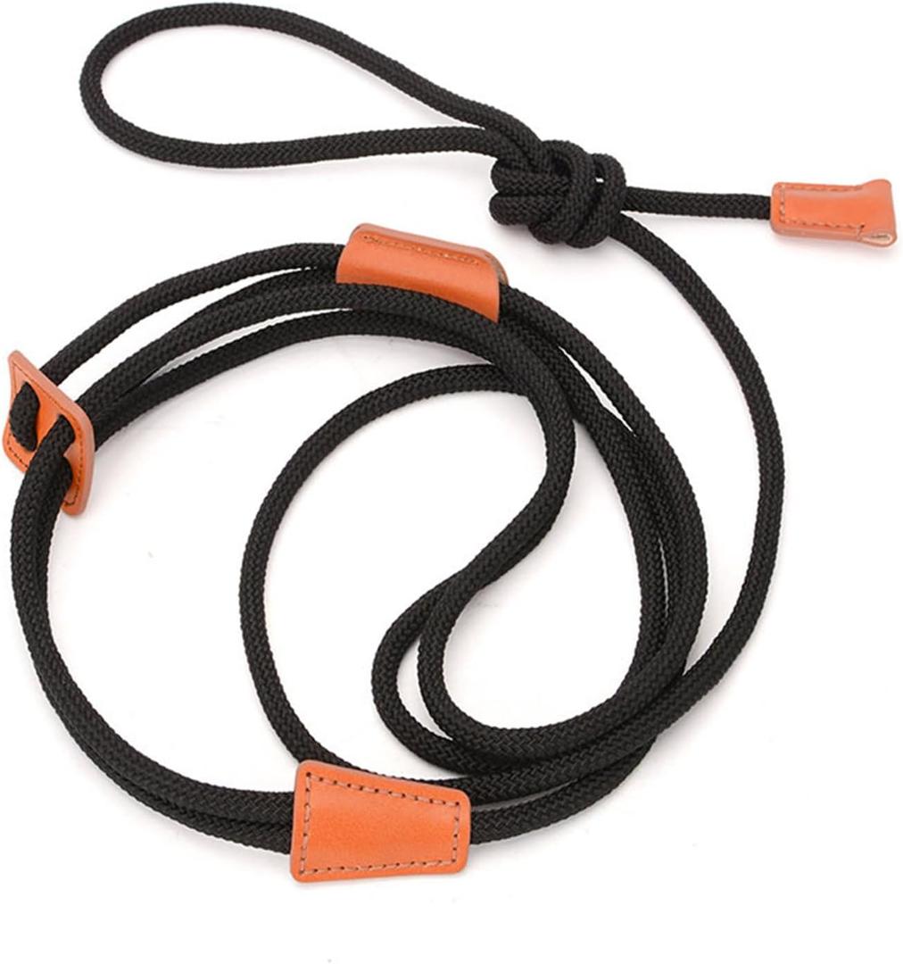 Pig Harness & Leash, Escape Prevention Adjustable Rope, All in One Design, All Life Stages Small to Medium Mini Pigs-5 Feet Long-Black