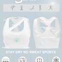 RUNNING GIRL Sports Bras for Women High Support,Seamless Ribbed Longline High Neck Sports Bra Racerback Padded Crop Top Yoga (White, L)