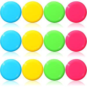 Hiboom Kids Flying Discs 3.4 Inch Mini Flying Disks Bulk Flyer Toy for Outdoor Pets Dog Yard Lawn Games Party Kindergarten Teaching Favors, 4 Colors