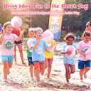 MiniInflat 12 Pcs 12 Inch Inflatable Beach Balls Bulk Jumbo Pastel Inflatable Decorated Ball with Macaron Color PVC Party Ornaments for Adults Kids Summer Birthday Party Decoration (Pink)