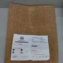 YIHOUSE Half Circle Door Mat 35" x 59" Light Brown, Front Door Mat Entrance Non Slip, Thin Dirt Trapper Washable Low Profile Doormats for Entryway Mats