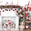 RoseCraft 30PCS Burgundy Velvet Christmas Ball Ornaments Set, 60MM/2.3Inch Shatterproof Flocked Ornament for Christmas Tree Hanging Holiday Valentine's Day Party Xmas Decorations.