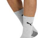 PUMA Men's Crew Socks, Black,Gray  Size 13-15 (6-Pack)