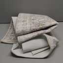 Uphome Bathroom Runner Rug, Distressed Tribal Farmhouse Light Khaki Bathroom Mat, Large Bathroom Rugs Non Slip Washable, Oriental Retro Boho Bath Mat Runner for Bathtub Sink Hallway, 24x59 inch