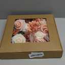 Terracotta Artificial Flowers Burnt Orange Flowers Combo Box Set with Fake Dahlias Roses Peonies Greenery for Wedding Bouquets Bridal Shower Centerpieces DIY Home Decor Baby Shower Thanksgiving Table