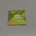 Rabenda 12 Pcs Rug Tape, Non Slip Rug Pads Grippers for Hardwood Floors and Tiles, Reusable Carpet Tape for Area Rugs, Double-Sided Adhesive Rug Stickers Keep Corners Flat (Black)