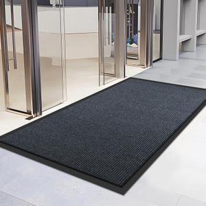 Extra Large Front Door Mat, 5 x 3 Feet Indoor Outdoor Entrance Mat, Heavy Duty Commercial Floor Mats, Non-Slip Rubber Backing Doormat for Entryway, Waterproof, Low-Profile, Easy to Clean, 5' Length x 3' Width