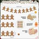 Therwen 4.6 ft Christmas Gingerbread Man Banner Metal Gingerbread Man Garland Vintage Christmas Tree Ornament for Mantle Wall Window Door Xmas Tree Decor Holiday Crafts