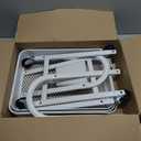 3 Tier Rolling Cart Metal with Wheels, Heavy Duty White Three Tiered Craft Cart Organizer on Wheels, Utility Roller Storage Carts for Art, Baby Nursery, Diaper Caddy, Snack,Book,Nail,Cleaning Supplies