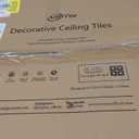 24 PCS 2x2 FT Starburst Decorative Ceiling Tiles, 24x24 Inch 3D Modern Minimalist Ceiling Panels, PVC Waterproof Cuttable Material Ideal for Living Room Bedroom Commercial Space Cover 96 Sq.Ft