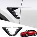 YHCDSEA for 2024 2025 2026 Tesla Model Y Juniper HW4.0 Side Camera Indicator Protection Cover Decoration Accessories fit for Tesla Model Y with HW4.0 (Matt Black)