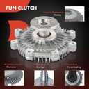 A-Premium Engine Cooling Fan Clutch Compatible with Chevrolet Tracker 1999-2004 & Suzuki Grand Vitara 1999-2005, Sidekick, Vitara, XL-7, 1.8L 2.0L 2.5L 2.7L, Replace# 17120-77E05, 1712077E05