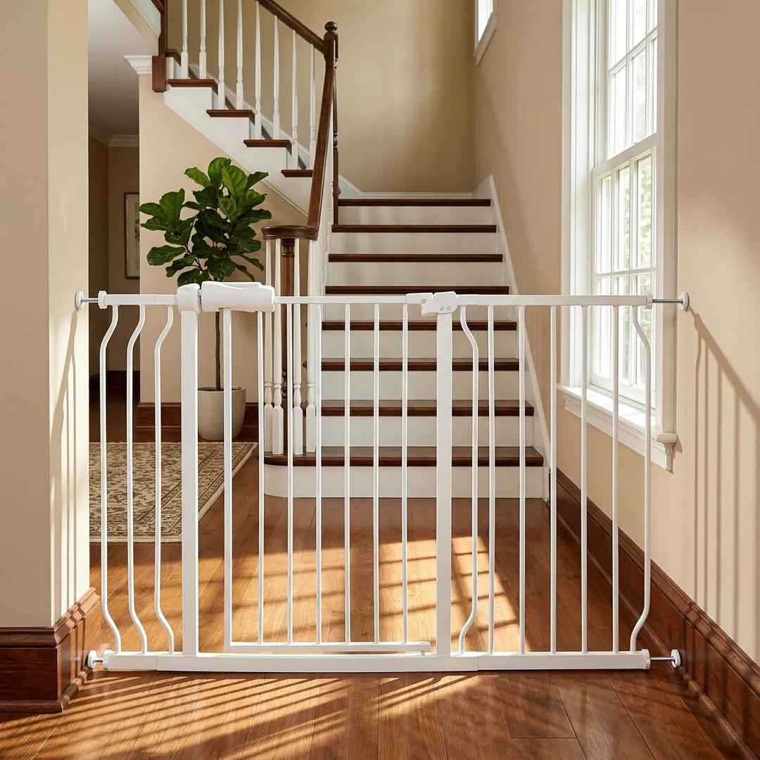 Extra Wide Baby Gate 48-52.7 Inch Safety Child & Dog Gate Pressure Mounted