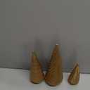 Spiral Resin Christmas Tree Decorations, 3 PCS Tabletop Small Christmas Trees for Desk Decor, Small Fake Christmas Tree, Gold Home Decor, Xmas Table Centerpieces Winter Mantel Decor