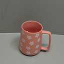 24oz Large Ceramic Coffee Mug with Big Handle, Handmade Kiln Glazed Large Coffee Mug Tea cup, Novelty Mug Unique Uneven Surface for Office and Home, Microwave and Dishwasher Safe (Pink)