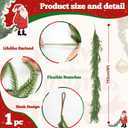 5FT Artificial Norfolk Pine Garland Realistic Green Faux Greenery Garland for Christmas Table, Fireplace, Mantle, Window, Stairs, Indoor, Outdoor Holiday Decor1PCS