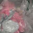 Mini Pink Christmas Tree with Lights, 2ft Artificial Small Table Top Christmas Tree with Bow, Ball Ornaments and White Tree Skirt, 24 Pcs DIY Xmas Decorations for Kids, Toddler Room