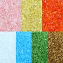 Crushed Glass Set of 7,Broken Glass Stones,1-3mm (Multicolor-e)