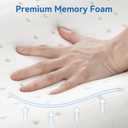Ergonomic Memory Foam Pillow with Washable Zippered Soft Cover Contour Cervical pillows for Neck Pain and Side Sleeper Back Support Orthopedic Pillow, White