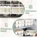 6 Pack Reusable Snack Containers with Lids, 2-Compartment Snackle box, Reusable Snack Packs Container for Meal Prep, Food Storage On-the-Go Snacking for Picnic, Work, Travel