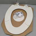 Bemis Ashland Modern Wood Toilet Seat with Decorative Edge, Slow Close, Secure Hinges, Made in USA, Elongated, Biscuit