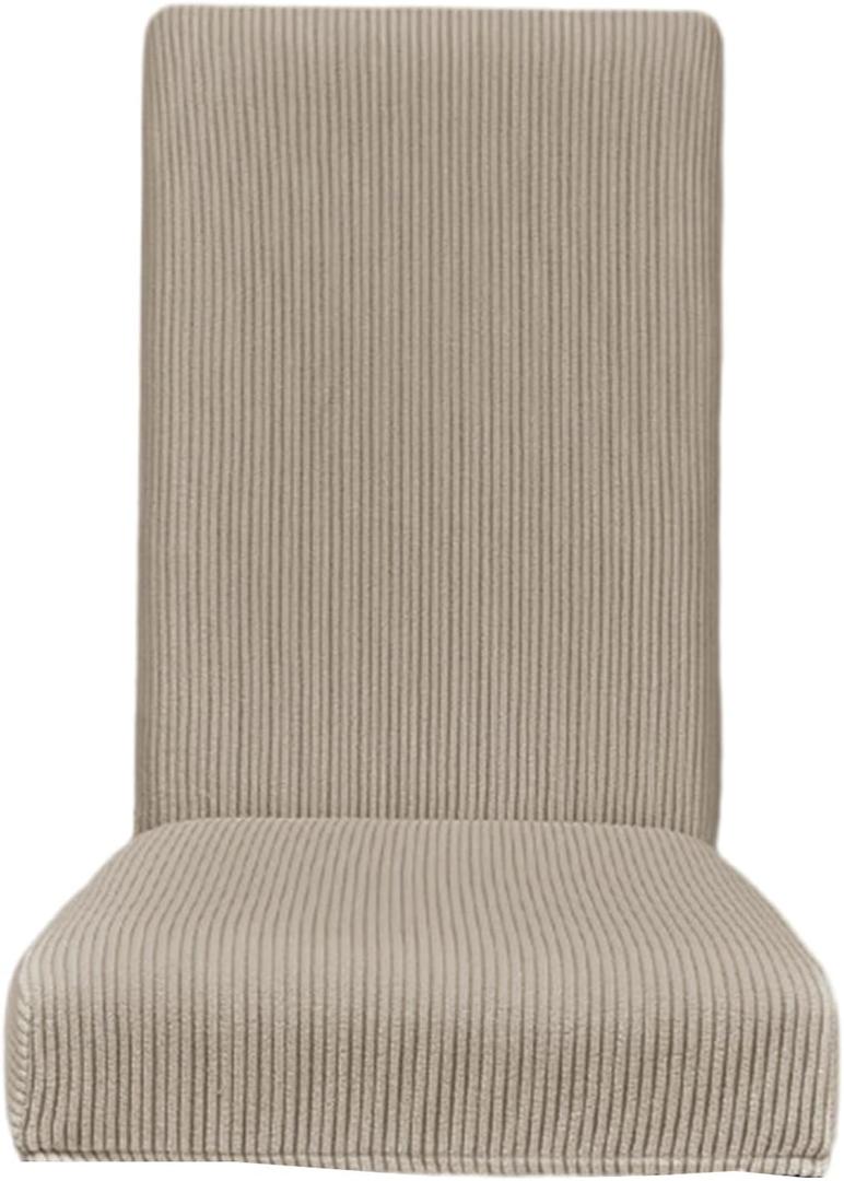 Waterproofs Elastics Chair Slipcover Spill Stretchable Polyester Blend Fabric for Home Office Hotel Use Comfortable Chair Covers (Khaki)