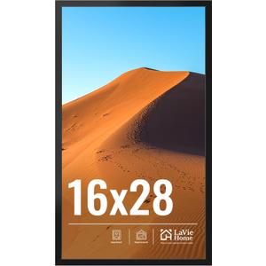 LaVie Home 16x28 Picture Frame for Wall Display, 16x28 Black Picture Frame with HD Plexiglas, 16 x 28 Photo Frame 1 Pack, Display Frame for Vertical or Horizontal, Classic Collection