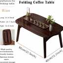 Foldable Japanese Floor Table No Assembly Required for Small Spaces, 31.5 x 15.7 x 14.2 inches