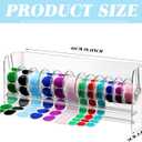 Qilery Adjustable Label Dispenser Acrylic Roll Sticker Dispenser Sticker Holder Organizer Label Stand for Holding Office and Home(12 Disks)
