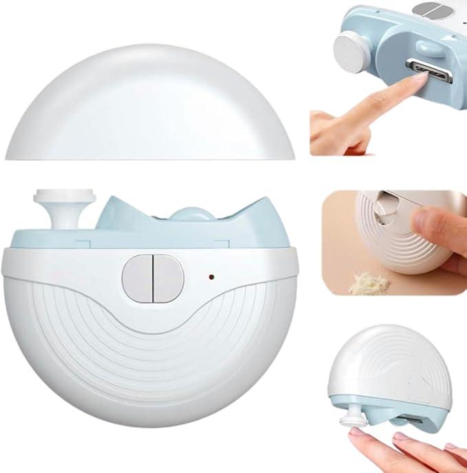 Electric Smart Nail Clippers for Adults & Elderly - Rechargeable 3-Speed Automatic Toenail Trimmer with Polisher, Built-in Light & Catcher Container - High Performance for Hard Thick Nails