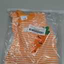 Baby Boy Girl Easter Outfit Sweatshirt Romper Striped Carrot/Bunny Long Sleeve Bubble Romper Waffle Knit Bodysuit (0-3 Months, Orange)