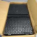 VEVOR Interlocking Drainage Mat, 12” x 12” Modular Interlocking Cushion, 40 Pcs Splicing Drainage Mats, Non-Slip PP Drainage Floor Tile and Shower Mat, for Garage, Garden, Kitchen & Outdoor, Black