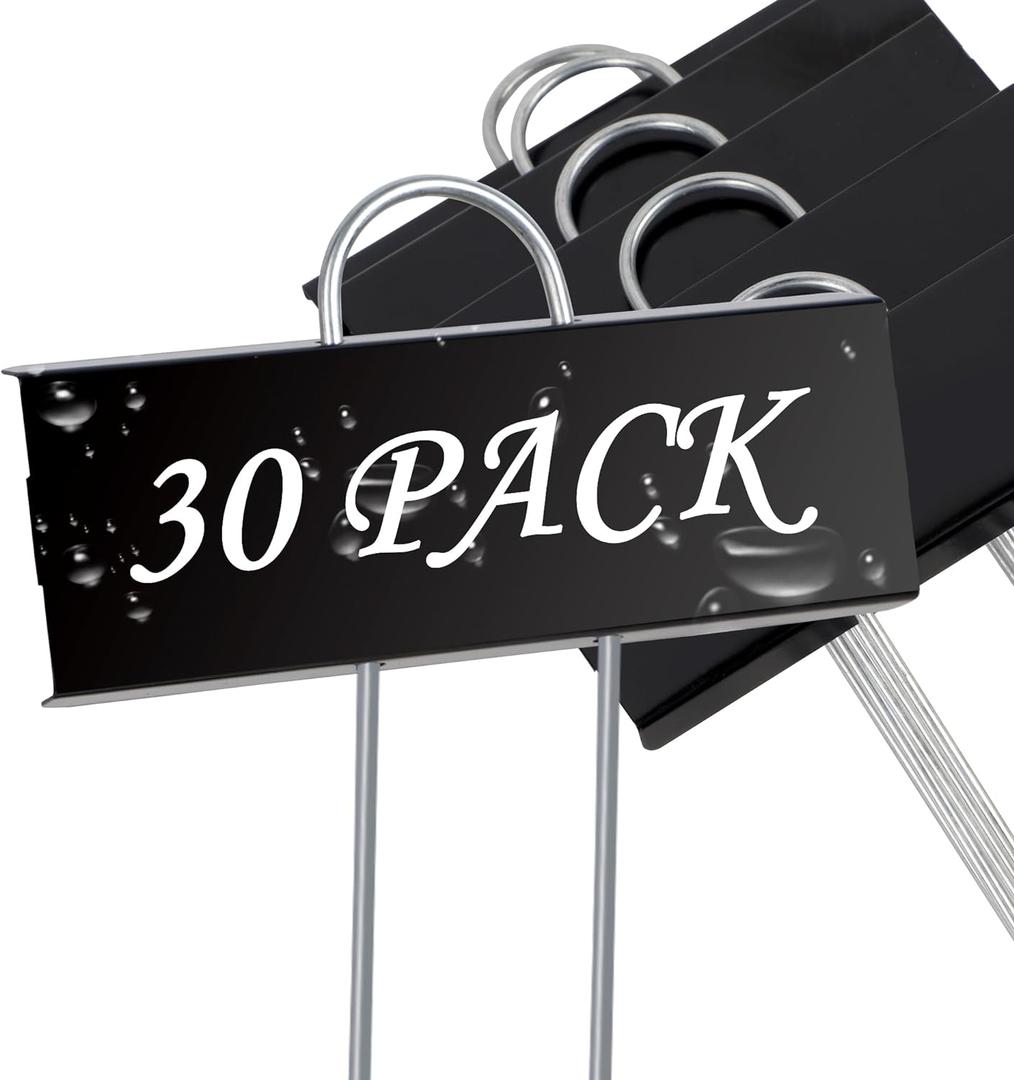 FORUP Metal Plant Labels, 30 Pack Garden Label Markers, Weatherproof Garden Stake Tags, Reusable Planting Gardening Markers, Black