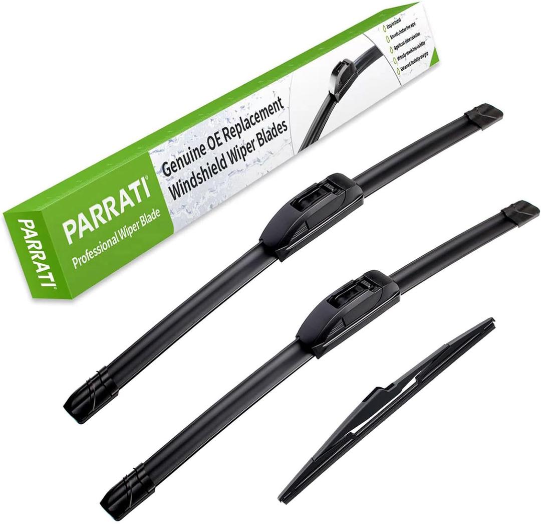 PARRATI High Performance Premium All-Season Automotive Windshield Wipers with Rear Wiper Blades Replacement for 2019-2023 Hyundai Santa Fe,Easy to Install 26"+16"+11''(Set of 3)