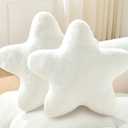Set of 2 Throw Pillows Star Pillow Couch Pillows Decorative Pillows Bed Pillows Cute Pillows,White 15"