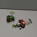 Kurt Adler 3-1/4-Inch Resin Tractor Ornament, Set of 2