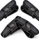 Boao 4 Pcs Sunglasses Holders for Car Sun Visor, Glasses Ticket Card Clip Mount Hanger, Double-Ends Clip 180 Degree Rotational Car Visor Accessories(Black)