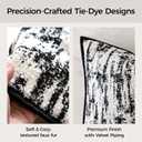 A Moment Throw Pillow Covers 20x12 Inch Set of 2, Soft Textured Decorative Tie-Dye Style Cushion Covers, Modern Boho Farmhouse Home Decor Pillow Cases for Couch, Bed, Living Room,Black