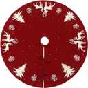 CAREG 36inch Folding Festival Party Home Decor Gift Event Acrylic Fiber DIY Banquet Bedroom Indoor Holiday Christmas Tree Skirt Soft (Color : Purple)