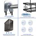 Aitatty Hanging Shower Caddy Bathroom Organizer: Rustproof Shower Shelf Racks Over Shower Head - No Drilling Inside Bath Shower Rack Shelves Over Showerhead for Shampoo with Soap Holder Black