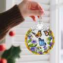 Christmas Ornament, Stained Glass Ornament, Christmas Ornaments for Tree, Hanging Ornaments for Home Decor & Xmas Decorations Holiday Decor, Gift Ideas, Perfect Holiday & Xmas Gifts - Butterfly