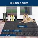 Smiry Front Door Mat Outside Entrance, Heavy Duty Outdoor Indoor Natural Rubber Doormat, Non Slip, Trap Dirt and Moisture, Easy Clean, Low Profile Patio Porch Entryway Mat, 35x23, Light Grey