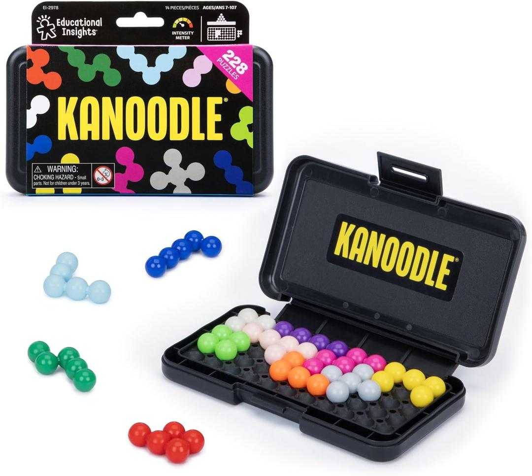 Educational Insights Kanoodle - 3D Brain Teaser Puzzles for Kids, Spatial Puzzle Games for Adults, Teens and Kids, Problem Solving Toys and Logic Puzzles, Single Player Games (Medium)